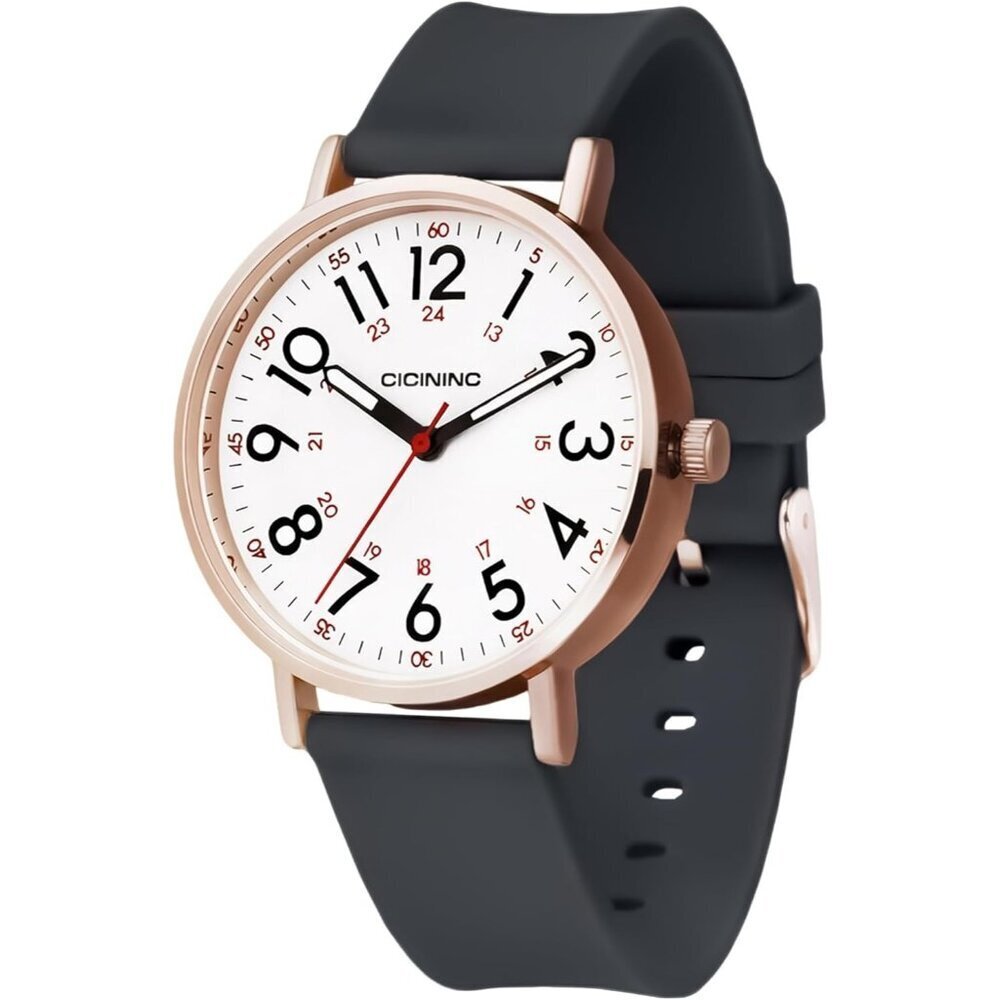 Women's Deep Gray Analog Silicone Band  Dial Stylish Comfortable Buckle Watch